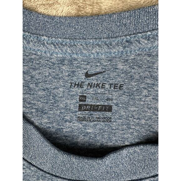 Nike Blue Dri Fit Casual Active Work Out Short Sleeve T Shirt Adult Size XXL - Picture 3 of 8